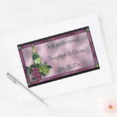 Glas in lood gepersonaliseerd rechthoekige sticker (Envelop)