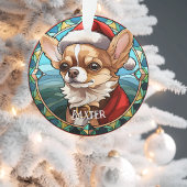 Glas in lood gepersonaliseerde hond ornament