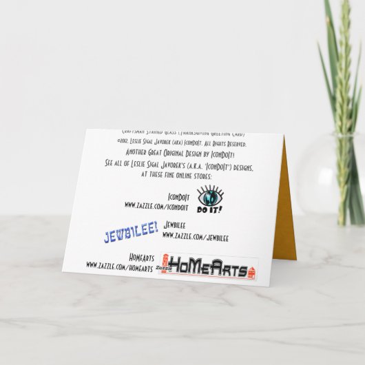 Glas in lood (gepersonaliseerde Thanksgiving Kaart (Achterkant)