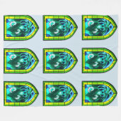 Glas in lood Ghost Fleece Deken (Voorkant (Horizontaal))