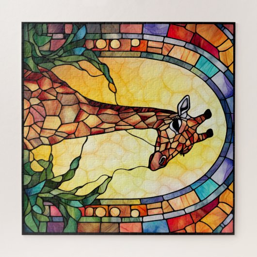 Glas in lood Giraffe Legpuzzel (Horizontaal)