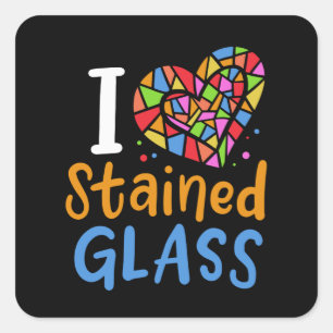 Glas in lood Glas in lood Artiest Vierkante Sticker