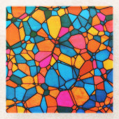 Glas-in-lood Glazen Onderzetter (Voorkant)