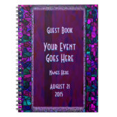 Glas in lood Glitter Guest Book Notitieboek (Voorkant)