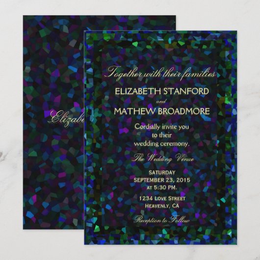 Glas in lood Glitter Kaart (Voorkant / Achterkant)