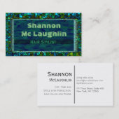 Glas in lood Glitter Visitekaartje (Voorkant / Achterkant)