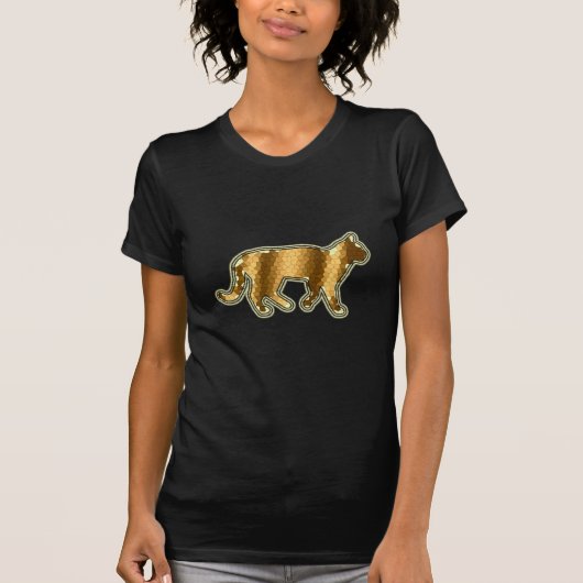 Glas in lood Gold Cat T-shirt (Voorkant)