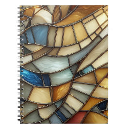 Glas-in-lood golven spiraal foto notitieboek