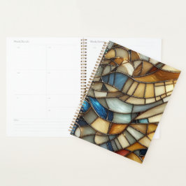 Glas-in-lood golven Spiraal Notebook Planner