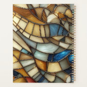 Glas-in-lood golven Spiraal Notebook Planner (Achterkant)