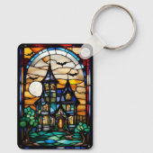 Glas-in-lood Gotisch Huis Sleutelhanger (Achterkant)