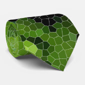 Glas in lood Green Roos Necktie Stropdas (Opgerold)