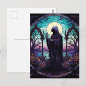 Glas in lood Grim Reaper Briefkaart (Voorkant / Achterkant)