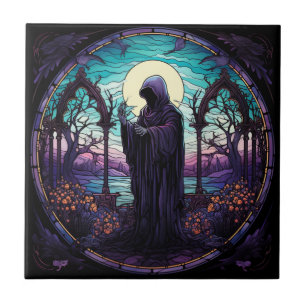 Glas in lood Grim Reaper Tegeltje