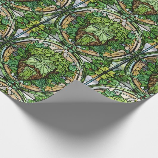 Glas in lood Groen Man inpakpapier (Hoek)