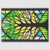 Glas in lood Groene boomstructuur Groot Tissuepapier (Voorkant)