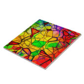 Glas in lood groot (6 x 6 inch) keramische foto's  tegeltje (Zijkant)