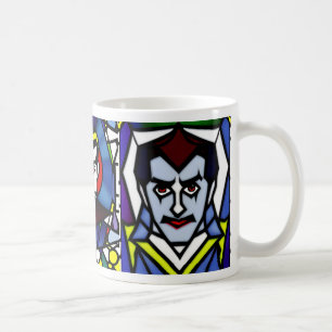 Glas in lood Halloween Dracula Mok