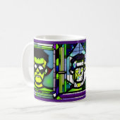 Glas in lood Halloween Frankenstein Mok (Voorkant links)