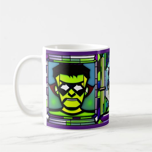 Glas in lood Halloween Frankenstein Mok (Links)