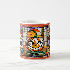 Glas in lood Halloween pompoen Mok