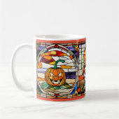 Glas in lood Halloween pompoen Mok (Links)