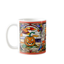 Glas in lood Halloween pompoen Mok