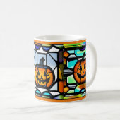 Glas in lood Halloween pompoen Mok (Voorkant rechts)
