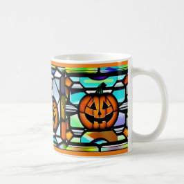 Glas in lood Halloween pompoen Mok