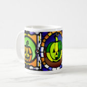 Glas in lood Halloween pompoen Mok (Voorkant links)