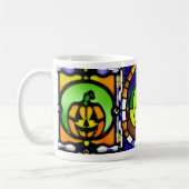 Glas in lood Halloween pompoen Mok (Links)