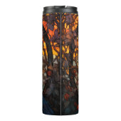 Glas in lood Halloween Raven Tumbler Thermosbeker (Achterkant)