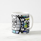 Glas in lood Halloween Skelet Mok (Voorkant rechts)