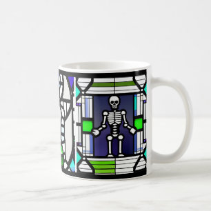 Glas in lood Halloween Skelet Mok
