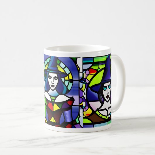 Glas in lood Halloween Witch Mok (Voorkant rechts)