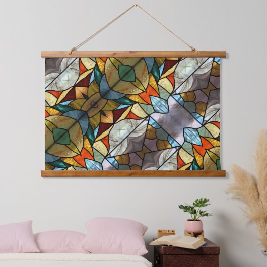 Glas in lood hangend wandkleed (Slaapkamer)