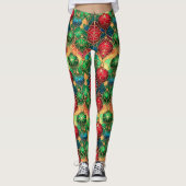 Glas-in-lood-hanger Kerstmis Leggings (Voorkant)