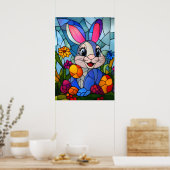 Glas in lood Happy Easter Bunny Wall Art Poster (Keuken)