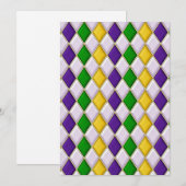 Glas in lood Harlequin Feestdagenkaart (Voorkant / Achterkant)