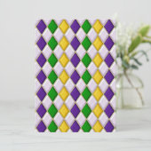 Glas in lood Harlequin Feestdagenkaart (Staand voorkant)