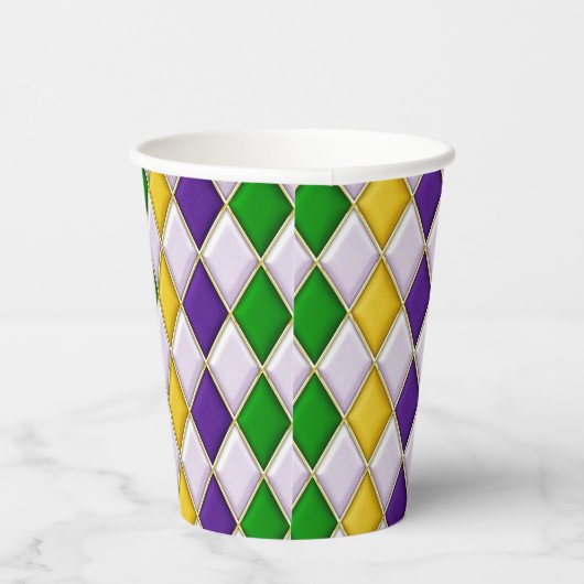 Glas in lood Harlequin Papieren Bekers (Rechts)