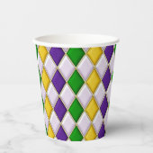 Glas in lood Harlequin Papieren Bekers (Voorkant)