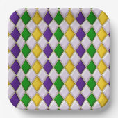 Glas in lood Harlequin Papieren Bordje (Voorkant)