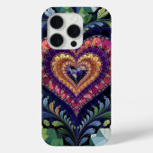 Glas in lood Heart Floral Fantasy Case-Mate iPhone Case (Achterkant)