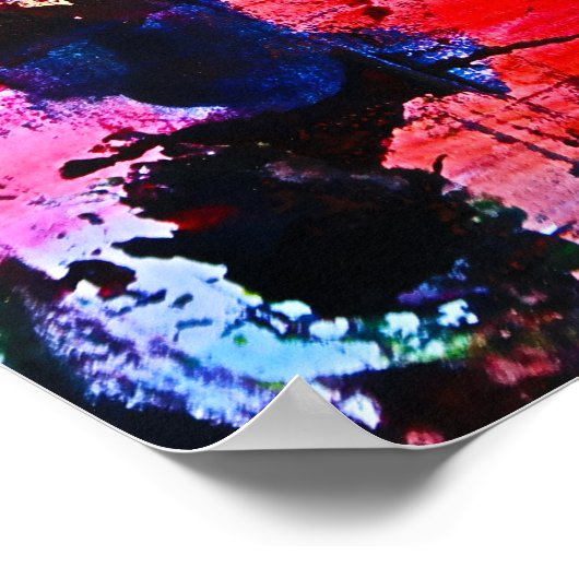 Glas in lood heeft een levendige moderne abstracte poster (Hoek)