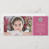 Glas in lood Heilige Eerste Communie Foto Keepomwi Kaart (Voorkant)