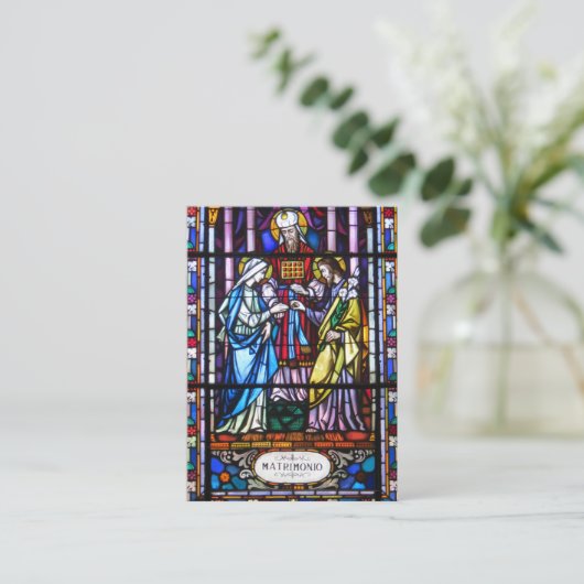Glas in lood Heilige Kaart Visitekaartje (Staand voorkant)