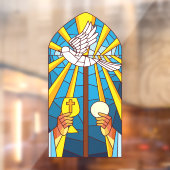 Glas in lood Heilige Massa Gastheer en Kalijs Raamsticker (Vel 2)