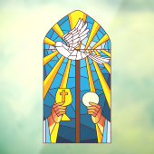 Glas in lood Heilige Massa Gastheer en Kalijs Raamsticker (Vel 3)