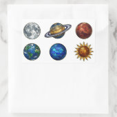 Glas-in-lood Hemellichamen Sticker Set (Tas)